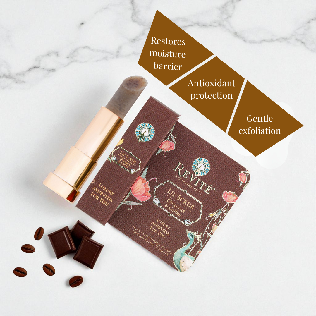 Chocolate and Coffee Lip Scrub | Natural Butters & Cocoa Fruit Extracts
