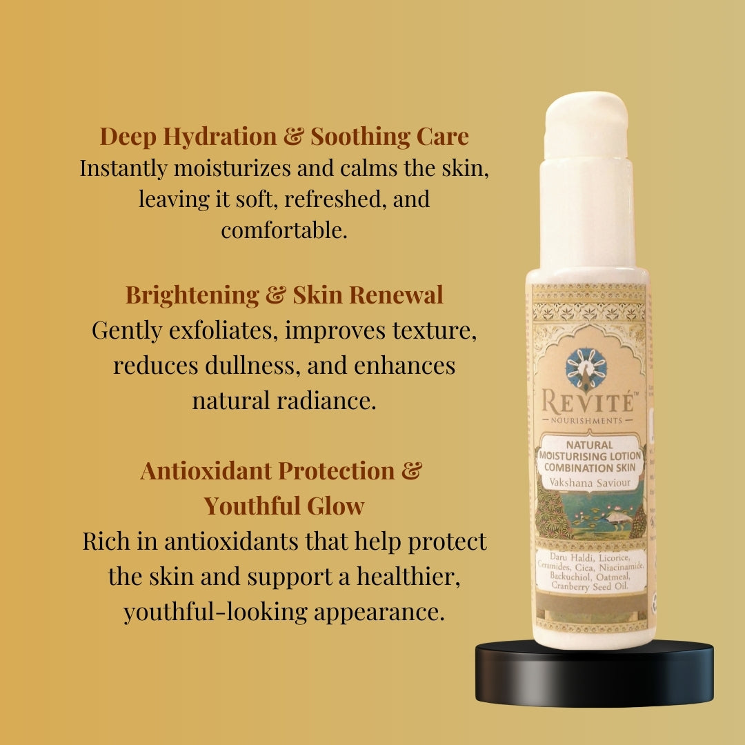 Hydrating Lotion for Combination Skin | Natural Skin Care | Vakshana Saviour | 100 ml