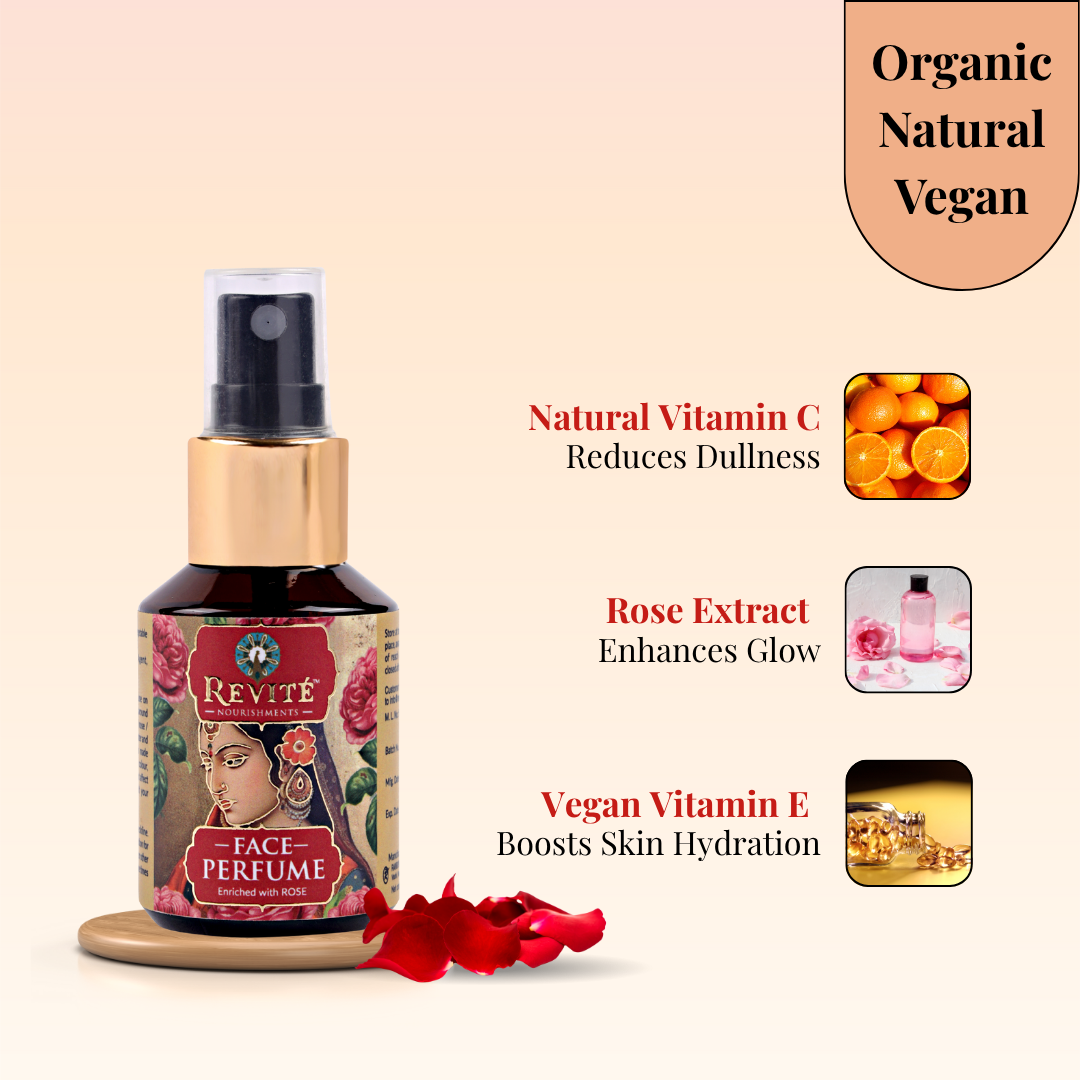 Rose Face Perfume | Rose Extract & Vegan Vit E | 30ml