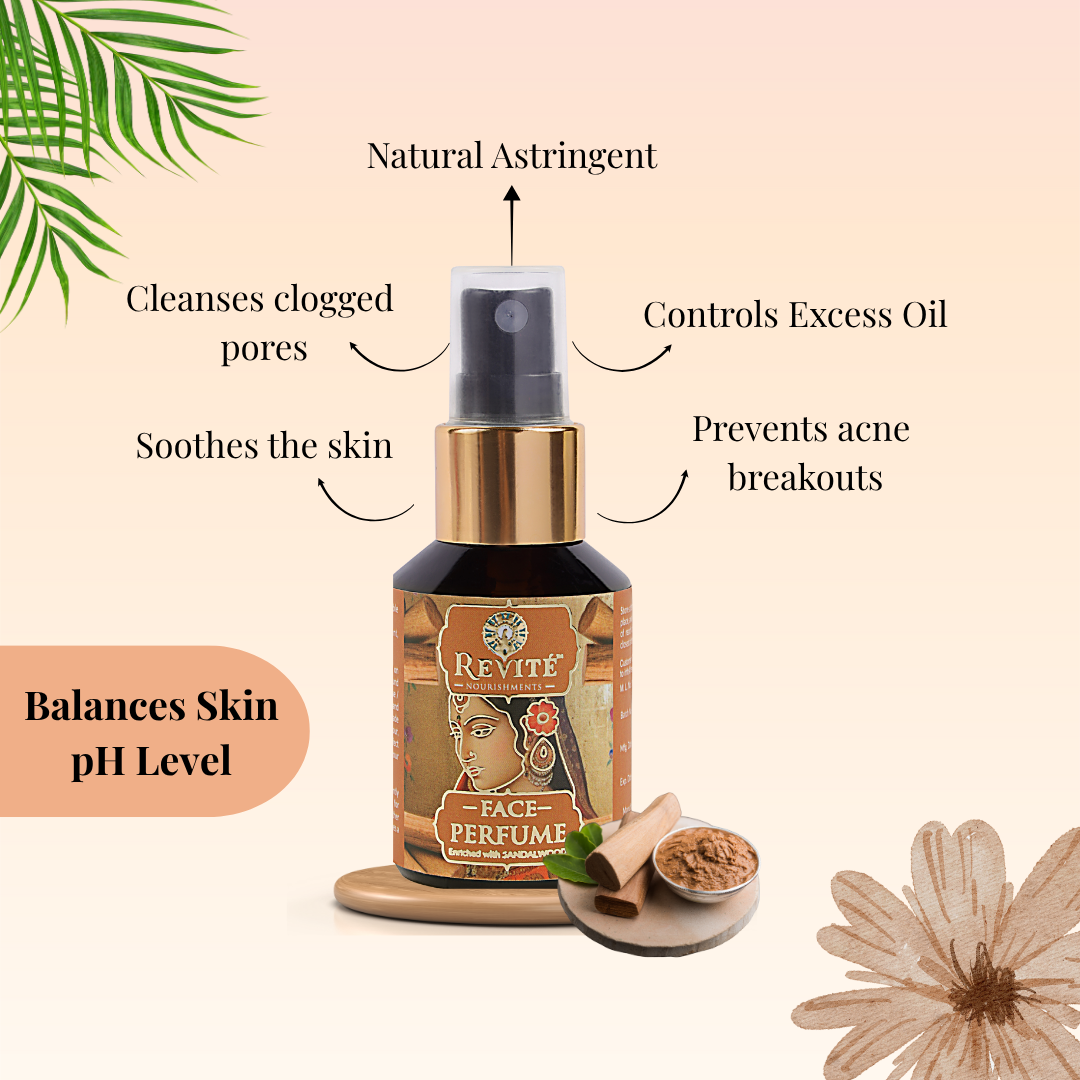 Sandalwood Face Perfume | Sandalwood Extract, Vegan Vit E & Natural Vit C | 30ml