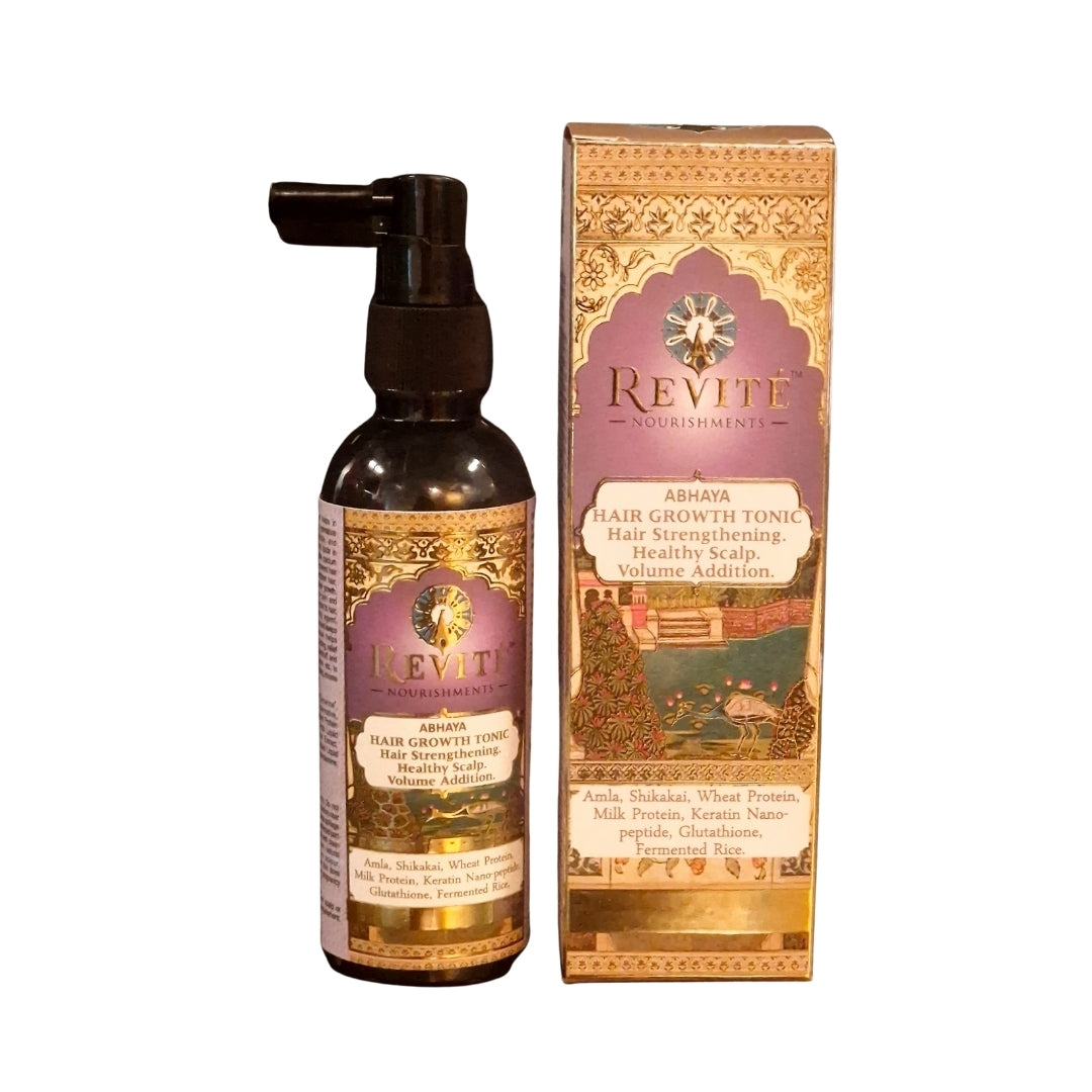ABHAYA Hair Growth Tonic – Strengthen Hair & Boost Volume Naturally – Revite Nourishments