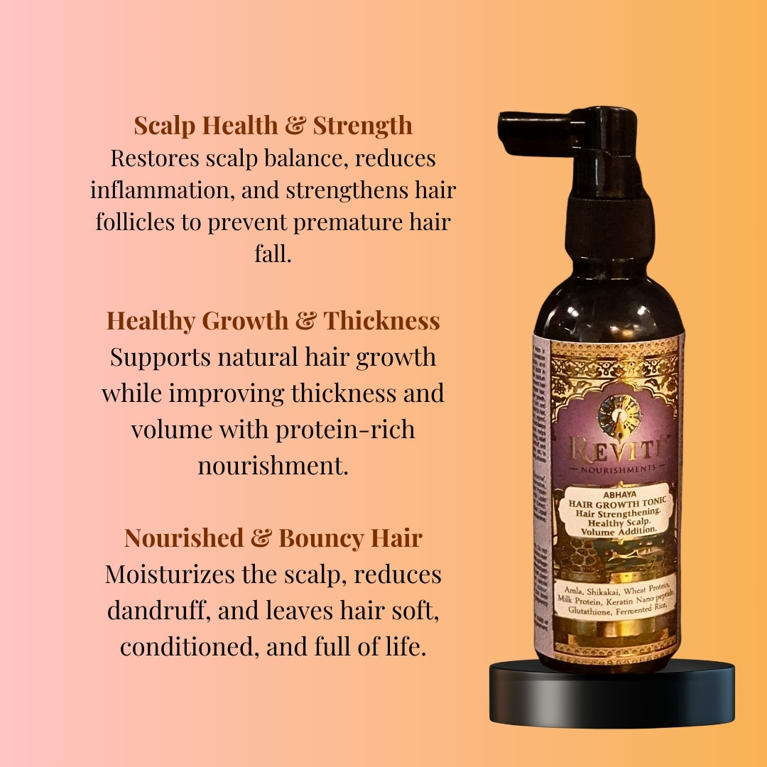 Abhaya Hair Growth Tonic | Strengthen & Volumize | Healthy Scalp | 100 gm