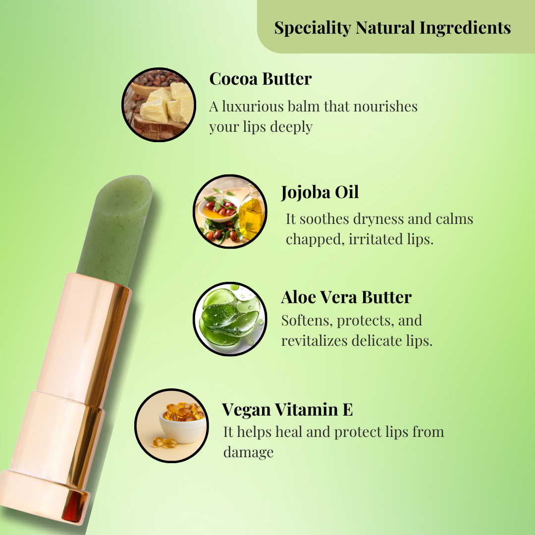 Alobarbadensis Leaf Lip Butter | Natural Butters & Jojoba Oil