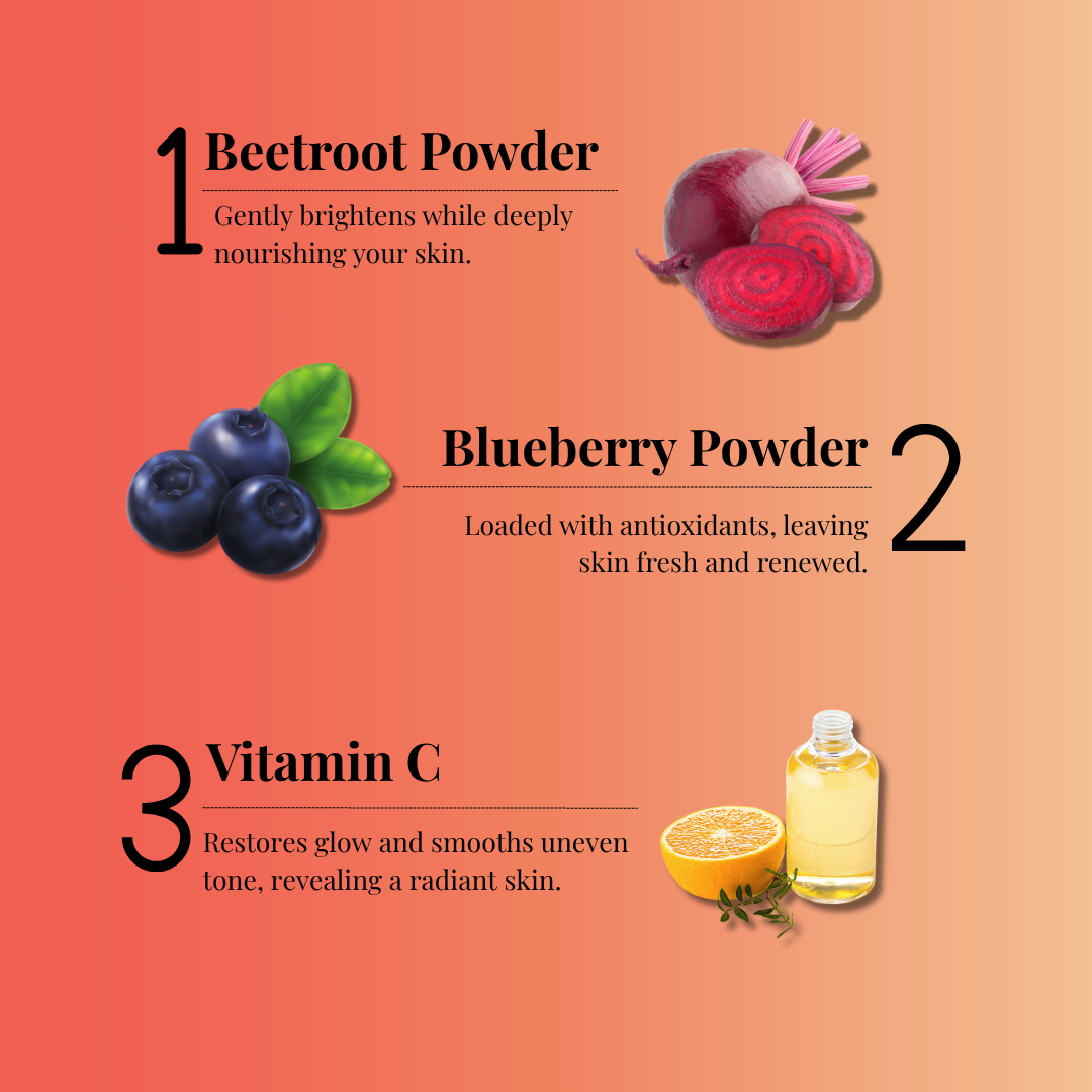 Palakya Brightening Slummy Face Serum | Beetroot Powder, Salucylic Acid, natural Vit C | Hydrating & Brightening | 30ml