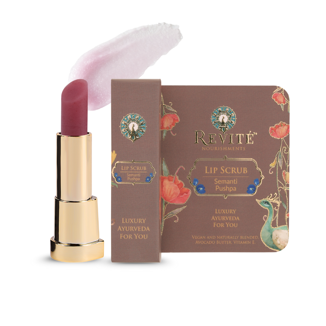 Semanti Pushpa Lip Scrub | Avocado Butter & vegan Vit E | Certified Natural Scrubbing Agent