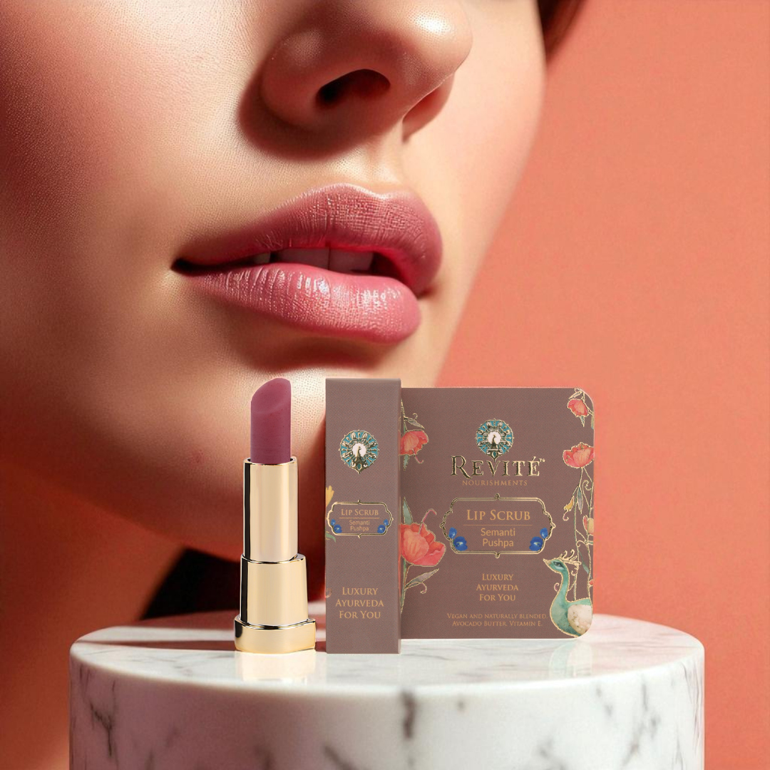 Semanti Pushpa Lip Scrub | Avocado Butter & vegan Vit E | Certified Natural Scrubbing Agent