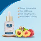 Vajigandha Niacinamide Face Serum | Hydrating, Brightening | Peach Fruit, Avocado Extracts | 30ml