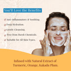 Ardayati Vitamin C Face Wash | Turmeric, Orange & Kakdu Plum | Eco-Cert Surfactants and Foaming Agents | 100ml