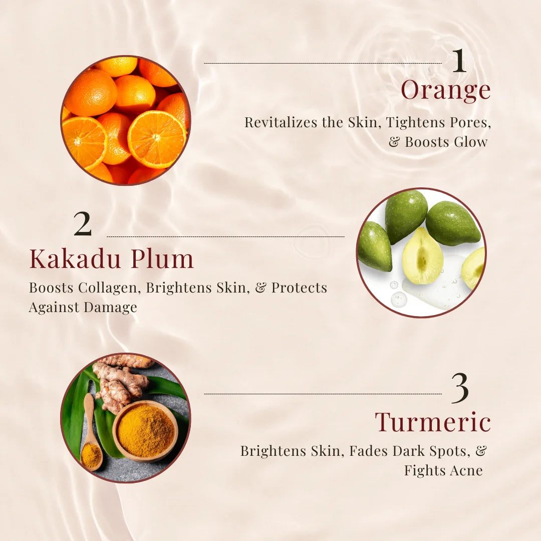 Ardayati Vitamin C Face Wash | Turmeric, Orange & Kakdu Plum | Eco-Cert Surfactants and Foaming Agents | 100ml