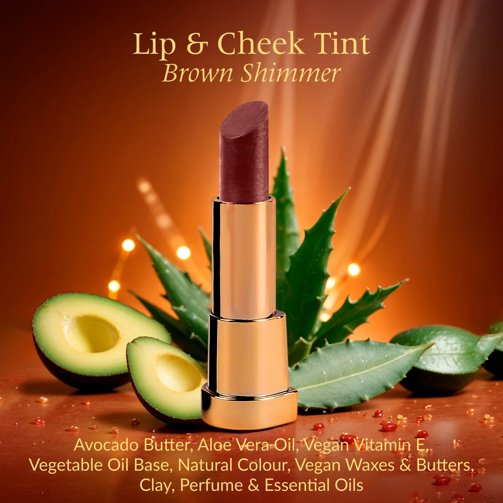 Brown Shimmer Lip and Cheek Tint
