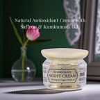 Kumkumadi Night Cream | 30 Solar Infused herbs in Kumkumadi Oil | Natural Butters & Essential Oils | COSMOS Certified Emulsifiers | 50gm