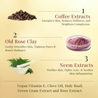 Old Rose Clay Natural Face Pack | Eco-Cert Old Rose Clay | Coffee, Neem, Clove Oil & Rose Extarct | 50mg