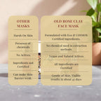 Old Rose Clay Natural Face Pack | Eco-Cert Old Rose Clay | Coffee, Neem, Clove Oil & Rose Extarct | 50mg