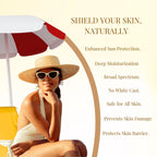 Sun Defender Sunscreen | SPF 50 PA++++ | Sunflower Oil , Shea Butter| Eco-Certified Zinc Oxide | 50ml